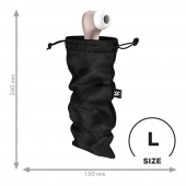 Черный мешочек для хранения игрушек Treasure Bag L - Satisfyer - купить с доставкой в Новошахтинске