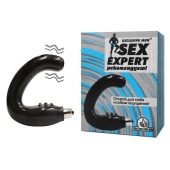 Чёрный массажёр простаты серии Sex Expert - Sex Expert - в Новошахтинске купить с доставкой