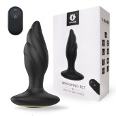 Черный анальный вибромассажер Whirlwind-RCT - 14,4 см. - S-HANDE