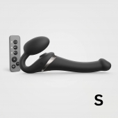 Черный безремневой страпон Multi Orgasm Size S с клиторальной стимуляцией - Strap-on-me - купить с доставкой в Новошахтинске
