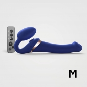 Синий безремневой страпон Multi Orgasm Size M с клиторальной стимуляцией - Strap-on-me - купить с доставкой в Новошахтинске