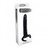 Чёрная насадка-фаллос для двойного проникновения INFLATABLE DILDO SLIM DONG  - 13,5 см. - Toyz4lovers - в Новошахтинске купить с доставкой