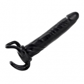 Чёрная насадка-фаллос для двойного проникновения INFLATABLE DILDO SLIM DONG  - 13,5 см. - Toyz4lovers - в Новошахтинске купить с доставкой