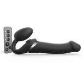 Черный безремневой страпон Multi Orgasm Size L с клиторальной стимуляцией - Strap-on-me - купить с доставкой в Новошахтинске