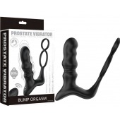 Черный вибростимулятор простаты с поступательными движениями и пультом ДУ - Secwell - в Новошахтинске купить с доставкой