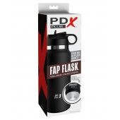 Черный мастурбатор в виде бутылки Fap Flask - Pipedream - в Новошахтинске купить с доставкой