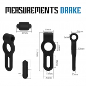 Черное двойное эрекционное виброкольцо Rooster Drake - Velv or - в Новошахтинске купить с доставкой