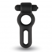 Черное двойное эрекционное виброкольцо Rooster Drake - Velv or - в Новошахтинске купить с доставкой