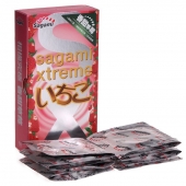 Презервативы Sagami Xtreme Strawberry c ароматом клубники - 10 шт. - Sagami - купить с доставкой в Новошахтинске