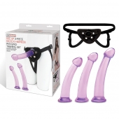 Тренировочный набор с тремя насадками Pegging Training Set - Lux Fetish - купить с доставкой в Новошахтинске