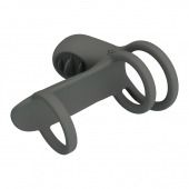 Серая насадка на пенис с 12 режимами вибрации - Baile - в Новошахтинске купить с доставкой