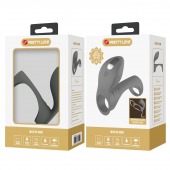 Серая насадка для пениса с вибростимуляцией - Baile - в Новошахтинске купить с доставкой