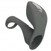 Серая насадка для пениса с вибростимуляцией - Baile - в Новошахтинске купить с доставкой