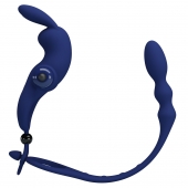 Синее эрекционное виброкольцо со съемным анальным хвостом - Baile - в Новошахтинске купить с доставкой