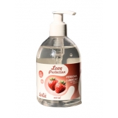 Лубрикант на водной снове Love Protection Strawberry с ароматом клубники - 300 мл. - Lola Games - купить с доставкой в Новошахтинске