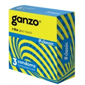 Классические презервативы с обильной смазкой Ganzo Classic - 3 шт. - Ganzo - купить с доставкой в Новошахтинске