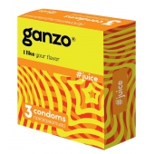 Ароматизированные презервативы Ganzo Juice - 3 шт. - Ganzo - купить с доставкой в Новошахтинске