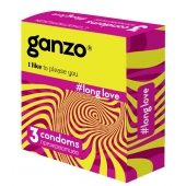 Презервативы с анестетиком для продления удовольствия Ganzo Long Love - 3 шт. - Ganzo - купить с доставкой в Новошахтинске