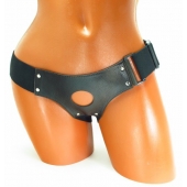 Трусики для страпона коричневого цвета - БДСМ Арсенал - купить с доставкой в Новошахтинске