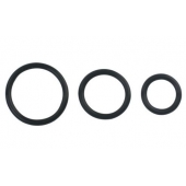 Набор из 3 чёрных колец различного диаметра - Baile - в Новошахтинске купить с доставкой