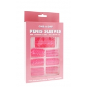 Набор из 7 розовых насадок на пенис ONE-A-DAY PENIS SLEEVES PINK - Seven Creations - в Новошахтинске купить с доставкой