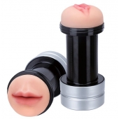 Двусторонний мастурбатор REALSTUFF 2 IN 1 HUMMER MOUTH   VAGINA - ротик и вагина - Dream Toys - в Новошахтинске купить с доставкой