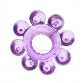 Мягкая фиолетовая гелевая насадка - Toyfa Basic - в Новошахтинске купить с доставкой