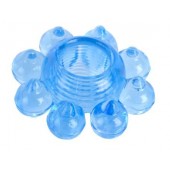 Голубая гелевая насадка-цветок - Toyfa Basic - в Новошахтинске купить с доставкой