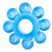 Голубая гелевая насадка-цветок - Toyfa Basic - в Новошахтинске купить с доставкой
