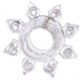 Прозрачное гелевое эрекционное кольцо-звезда - Toyfa Basic - в Новошахтинске купить с доставкой