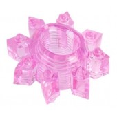 Розовое гелевое эрекционное кольцо-звезда - Toyfa Basic - в Новошахтинске купить с доставкой