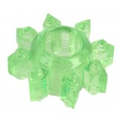 Зеленое эрекционное кольцо-звезда - Toyfa Basic - в Новошахтинске купить с доставкой