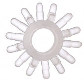 Прозрачное гелевое эрекционное кольцо с шипиками - Toyfa Basic - в Новошахтинске купить с доставкой