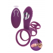Фиолетовая эрекционная вибронасадка Halo Halo C-Ring Sleeve - Toy Joy - в Новошахтинске купить с доставкой