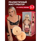 Двусторонний мастурбатор Lola Taylor - 22 см. - ФлешНаш - в Новошахтинске купить с доставкой