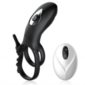 Черное эрекционное кольцо с вибрацией и утяжкой под мошонку - Secwell - в Новошахтинске купить с доставкой