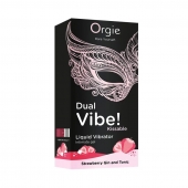 Съедобный жидкий вибратор Dual Vibe! со вкусом клубничного джина с тоником - 15 мл. - ORGIE - купить с доставкой в Новошахтинске