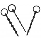 Набор из 3 черных силиконовых уретральных стимуляторов Training Set - Orion - купить с доставкой в Новошахтинске