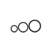 Набор из 3 черных эрекционных колец Cock Ring Set - Blush Novelties - в Новошахтинске купить с доставкой