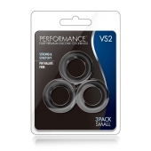 Набор из 3 черных эрекционных колец Black Small Penis Rings - Blush Novelties - в Новошахтинске купить с доставкой