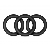 Набор из 3 черных эрекционных колец Black Small Penis Rings - Blush Novelties - в Новошахтинске купить с доставкой