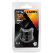 Черное эрекционное кольцо на мошонку Beef Ball Stretcher Snug X Long - Blush Novelties - в Новошахтинске купить с доставкой