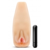 Мастурбатор-вагина с вибрацией Soft   Wet Natasha Realistic Beige Masturbator - Blush Novelties - в Новошахтинске купить с доставкой