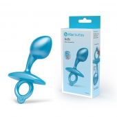 Голубая анальная пробка для массажа простаты Bulb Silicone Prostate Plug - 10,7 см. - b-Vibe - в Новошахтинске купить с доставкой