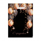 Пакет с вырубной ручкой и принтом в виде шариков (30х40 см) - Сима-Ленд - купить с доставкой в Новошахтинске