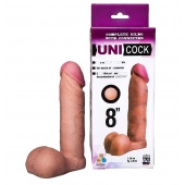 Фаллическая насадка для страпона UNICOCK 8  - 20 см. - LOVETOY (А-Полимер) - купить с доставкой в Новошахтинске