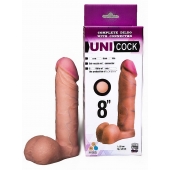 Фаллическая насадка для страпона UNICOCK 8  - 20 см. - LOVETOY (А-Полимер) - купить с доставкой в Новошахтинске