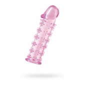 Розовая насадка на пенис с шипами - 12,5 см. - A-toys - в Новошахтинске купить с доставкой