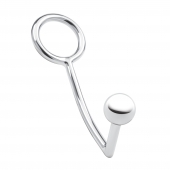 Кольцо на пенис с анальным стимулятором Stainless Steel Anal Hook   Cock Ring - BlueLine - в Новошахтинске купить с доставкой