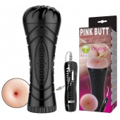 Мастурбатор-анус в колбе с 7 уровнями вибрации и выносным пультом - Baile - в Новошахтинске купить с доставкой